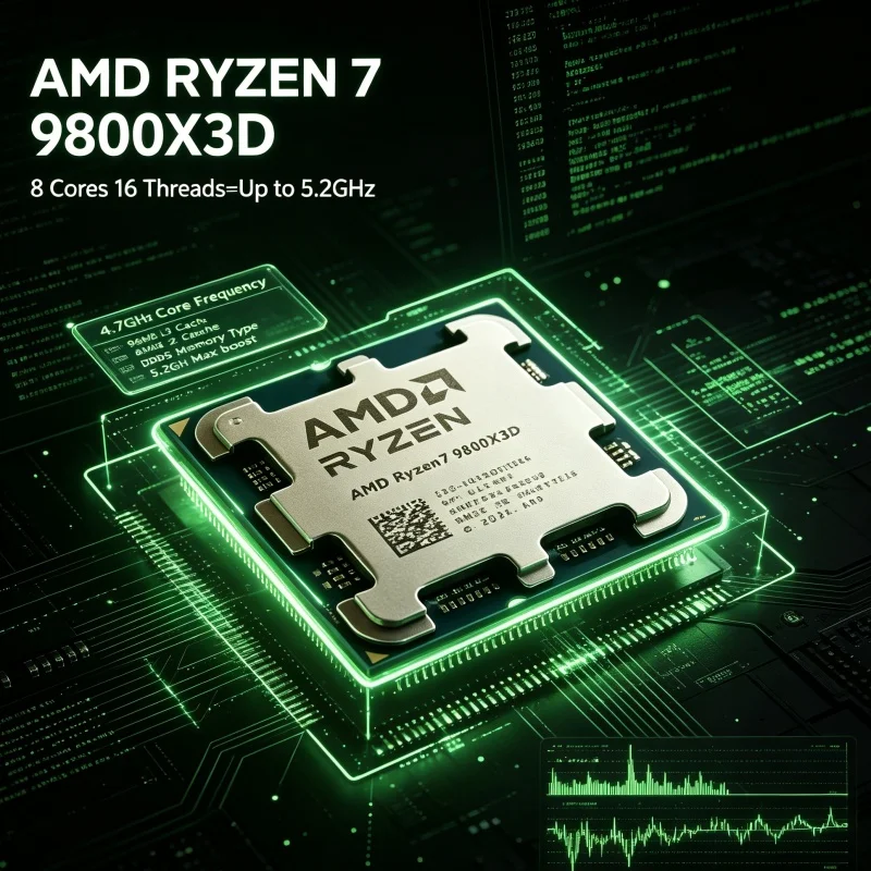 Amd Cpu Ryzen 7 - Processador AMD Ryzen 7 9800X3D X3D