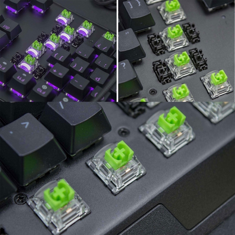 2pcs 3Pin Verde RGB Switches p - Gaming Keyboard No Rgb avaliação e preço